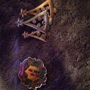 Vintage Christmas brooches